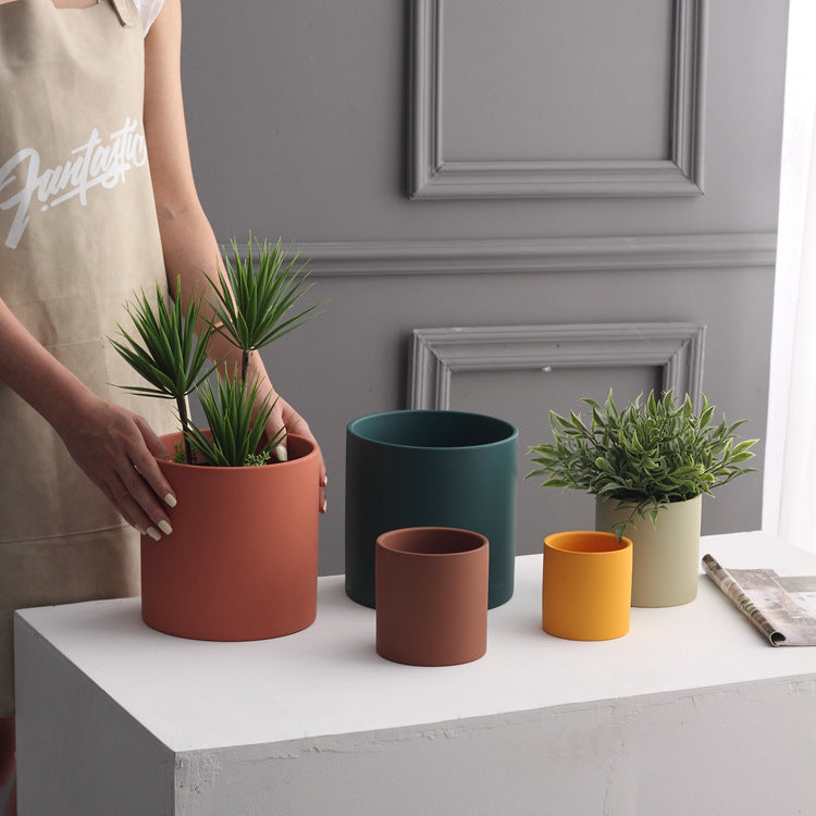 Nordic Style Colorful Ceramic Flowerpots