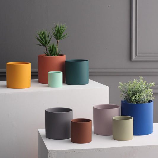 Nordic Style Colorful Ceramic Flowerpots