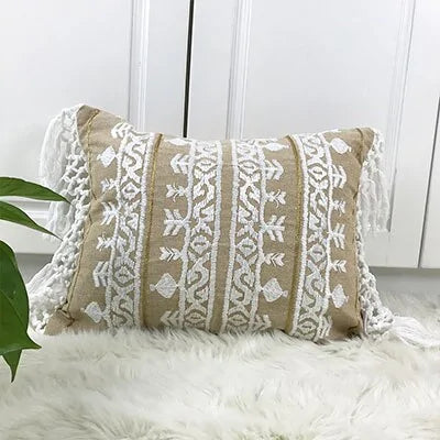 Elegance Embroidered Linen Cushion Cover