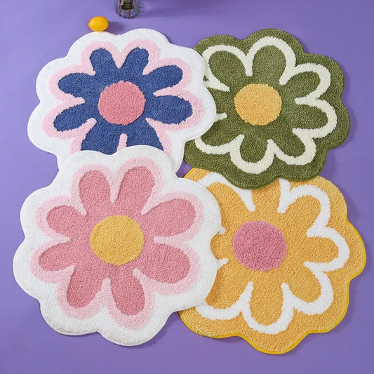 Cute Round Flower Rug