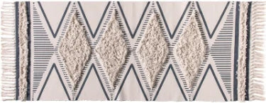 Boho Chic Geometric Fringe Rug