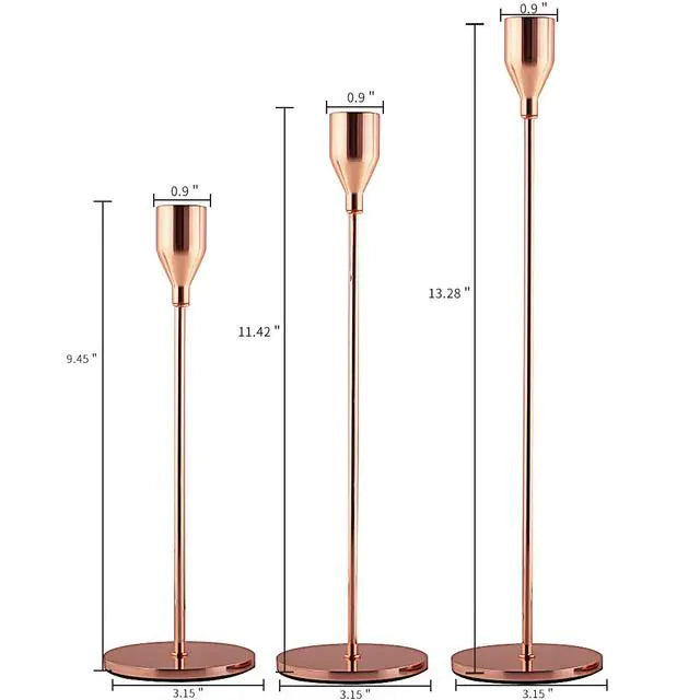 Elegant Gold Taper Candle Holders