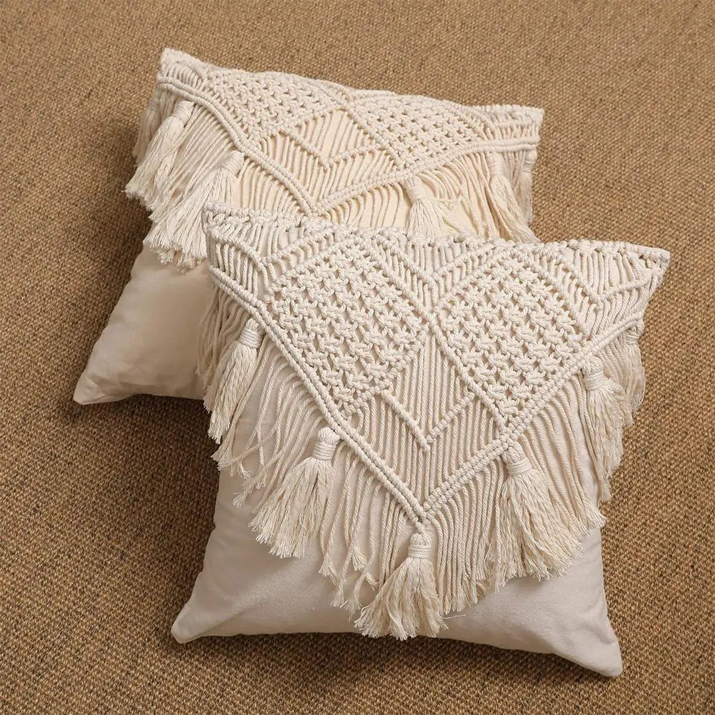 Boho Chic Macrame Pillow Covers