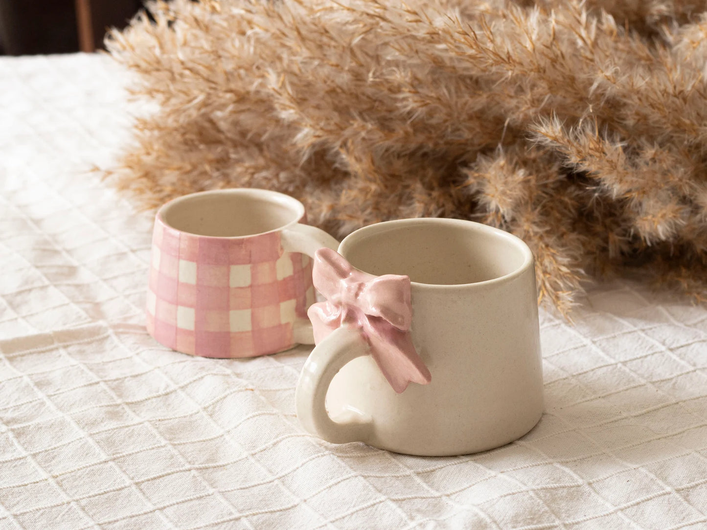 Handmade Pink Ribbon Cup