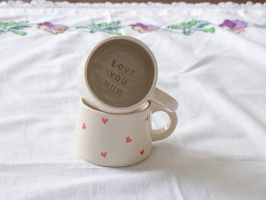 Handmade Love You Mom Espresso Cup