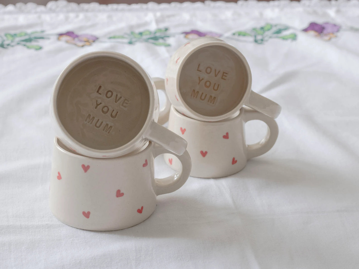 Handmade Love You Mom Espresso Cup