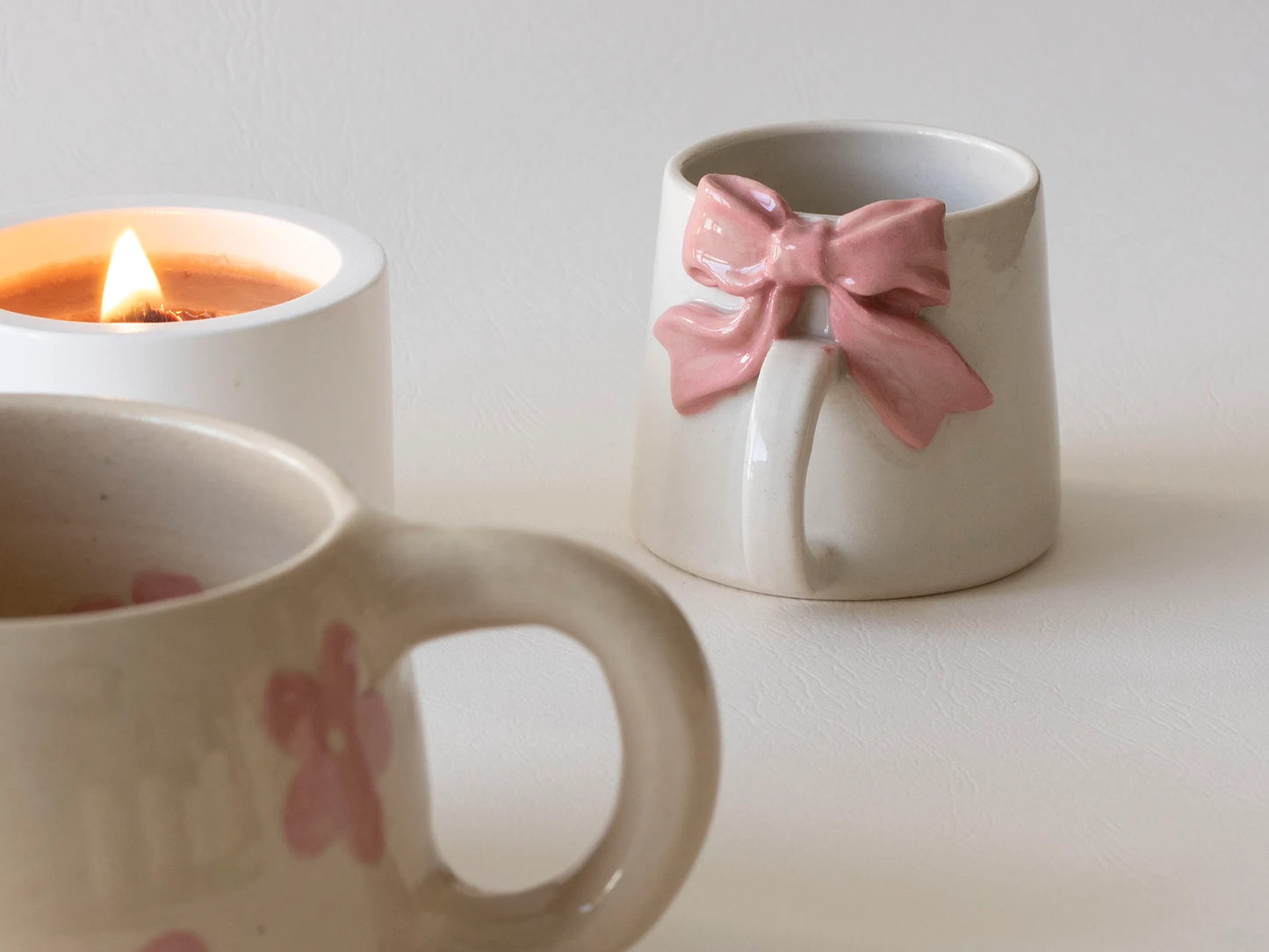 Handmade Pink Ribbon Cup