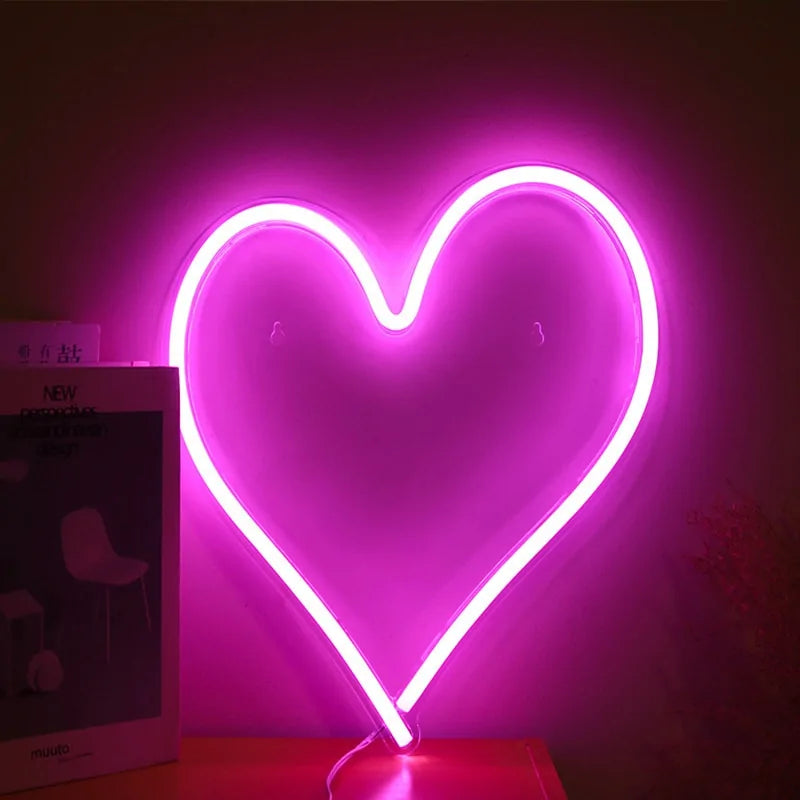 Heart Shaped Neon Sign