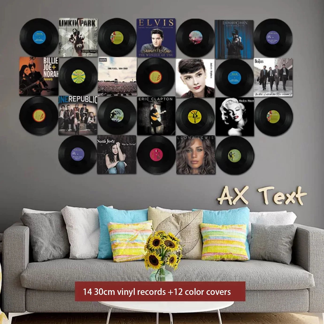 Retro Vibes Vinyl Wall Art Set